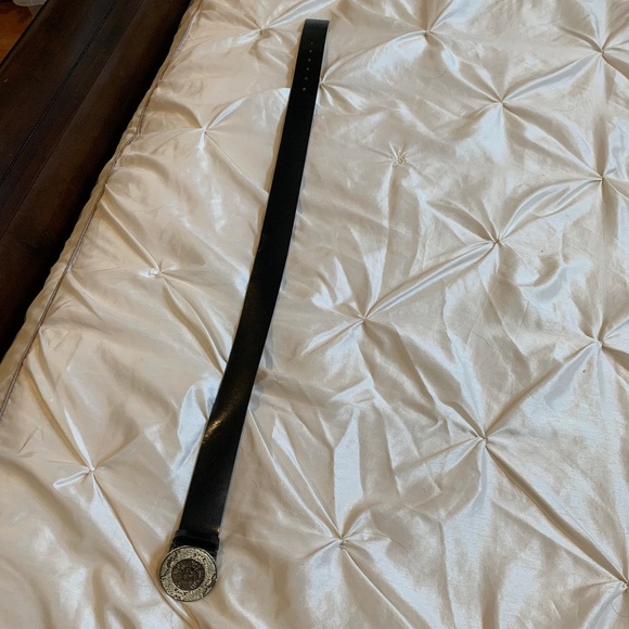 Anne Klein Black Synthetic/Leather Belt sz M - Picture 1 of 6